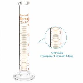 img 2 attached to 4-Pack 50Ml Heavy Wall Borosilicate Glass Graduated Cylinder Measuring Cup By StonyLab