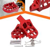 🔴 jfg racing red cnc foot pegs for crf110f 2013-2022 & crf125f 2014-2023 – top quality dirt bike foot pedals! логотип