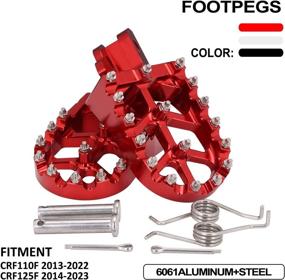 img 2 attached to 🔴 JFG RACING Red CNC Foot Pegs for CRF110F 2013-2022 & CRF125F 2014-2023 – Top Quality Dirt Bike Foot Pedals!