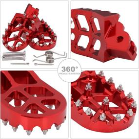 img 1 attached to 🔴 JFG RACING Red CNC Foot Pegs for CRF110F 2013-2022 & CRF125F 2014-2023 – Top Quality Dirt Bike Foot Pedals!