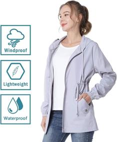 img 3 attached to JTANIB Windbreaker Lightweight Waterproof Drawstring Women's Clothing at Coats, Jackets & Vests