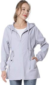 img 2 attached to JTANIB Windbreaker Lightweight Waterproof Drawstring Women's Clothing at Coats, Jackets & Vests
