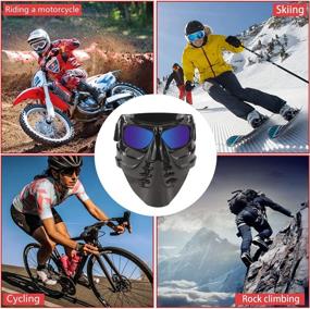 img 3 attached to BOROLA Motorcycle Goggles Mask Fish Motocross Riding Sunglasses Comic Role Cos(G-Series, Carbon Fiber): Enhanced Eye Protection for Adventurous Riding