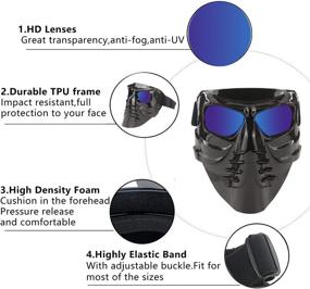 img 2 attached to BOROLA Motorcycle Goggles Mask Fish Motocross Riding Sunglasses Comic Role Cos(G-Series, Carbon Fiber): Enhanced Eye Protection for Adventurous Riding