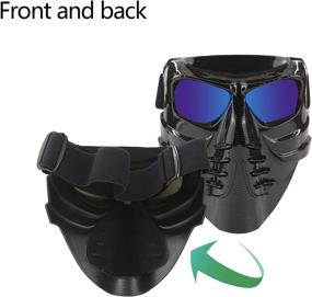 img 1 attached to BOROLA Motorcycle Goggles Mask Fish Motocross Riding Sunglasses Comic Role Cos(G-Series, Carbon Fiber): Enhanced Eye Protection for Adventurous Riding