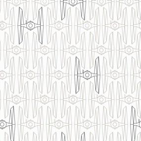 img 1 attached to Transform Your Space With RoomMates' White And Gray Star Wars Tie Fighter Peel And Stick Wallpaper