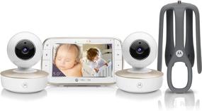 img 4 attached to 👶 Motorola Baby Monitor VM855 - Enhanced WiFi Video Baby Monitor with 2 Cameras, Phone App Connectivity, 1000ft Range, Two-Way Audio, Split-Screen & Remote Control Features