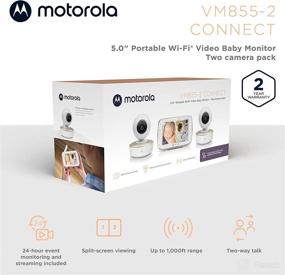 img 3 attached to 👶 Motorola Baby Monitor VM855 - Enhanced WiFi Video Baby Monitor with 2 Cameras, Phone App Connectivity, 1000ft Range, Two-Way Audio, Split-Screen & Remote Control Features