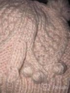img 1 attached to Warm up with the UNDER ZERO 🧣 UO Girl's Winter Cute Pink Knitted Hat Scarf Set review by Misty Thomsen