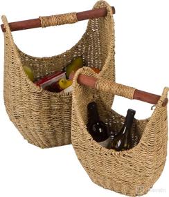 img 1 attached to Trademark Innovations Seagrass Baskets Handles