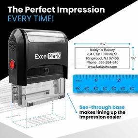 img 3 attached to Customize Your Return Address With ExcelMark Large Self-Inking Rubber Stamp - Up To 5 Lines & Many Font Choices!