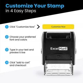 img 2 attached to Customize Your Return Address With ExcelMark Large Self-Inking Rubber Stamp - Up To 5 Lines & Many Font Choices!