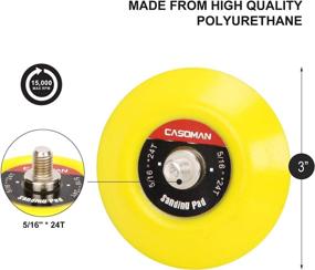 img 2 attached to 🔧 CASOMAN 3-Inch Dual-Action Hook &amp; Loop Fastener Flexible Backing Plate, 3&#34;/ 75mm Polishing Pad with 5/16&#34;-24 Threads, Set of 4 PCS