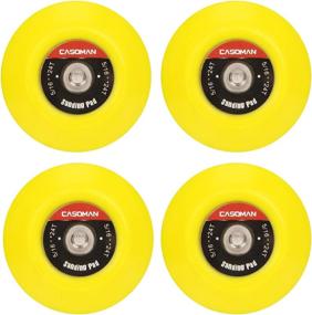 img 4 attached to 🔧 CASOMAN 3-Inch Dual-Action Hook &amp; Loop Fastener Flexible Backing Plate, 3&#34;/ 75mm Polishing Pad with 5/16&#34;-24 Threads, Set of 4 PCS