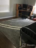img 1 attached to Rugshop Cozy Contemporary Stripe Perfect For Living Room,Bedroom,Home Office Non-Shedding Plush Shag Area Rug 5'3" X 7'3" Gray-White review by Eduardo Davis