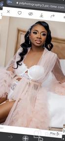 img 5 attached to Elegant Tulle Robe For Bridal Dressing & Photoshoots: Long, Puffy, And Luxurious Lingerie Nightgown