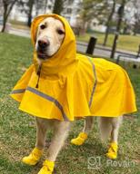 img 1 attached to Stay Stylish And Safe In The Rain With NINEMAX Dog Raincoat - Adjustable Pet Jacket With Reflective Strip For Medium To Large Dogs review by Thomas Henry