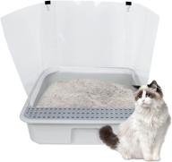 🐾 3-pack transparent cat litter box splash guard - 15"x 11.5" pee shield to contain litter in box, easy-to-clean logo