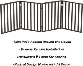 img 2 attached to 🐾 Petmaker's Stylish & Versatile Pet Gate Collection: Freestanding Wooden Indoor Dog Fences for Doorways, Stairs or the House