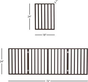 img 3 attached to 🐾 Petmaker's Stylish & Versatile Pet Gate Collection: Freestanding Wooden Indoor Dog Fences for Doorways, Stairs or the House