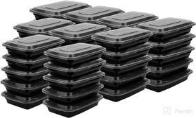 img 4 attached to Suwimut 60 Pack Meal Prep Containers: 26 OZ Disposable Plastic Lunch Box for Food Storage