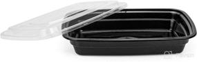 img 2 attached to Suwimut 60 Pack Meal Prep Containers: 26 OZ Disposable Plastic Lunch Box for Food Storage