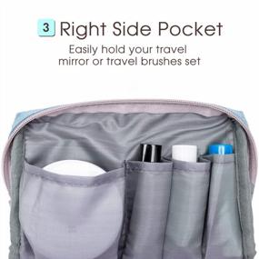 img 1 attached to Small Sky Blue Makeup Bag By Narwey - Perfect For Purse Travel & Mini Cosmetic Storage!