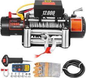 img 4 attached to VEVOR Truck Winch 12000lbs: Remote Control Electric Winch for UTV ATV, Jeep & Wrangler