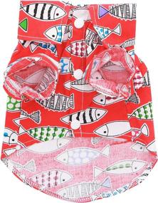 img 3 attached to 🏝️ Stylish XMSJSIY Dog Hawaiian Shirt Cloth for Small to Medium Dogs - Perfect Luau Outfit for Beach and Seaside Fun! (XXL:Chest Girth 56cm, Fish-Red)