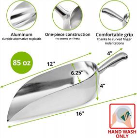img 3 attached to Premium Quality CUSINIUM Aluminum Ice Scoop With Convenient Holder - Perfect For Parties And Events!