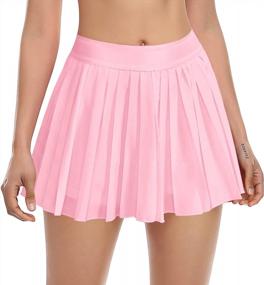 img 4 attached to Womens Pleated Tennis Skirt With Shorts And Pockets - Athletic Golf And Workout Sports Casual Skort