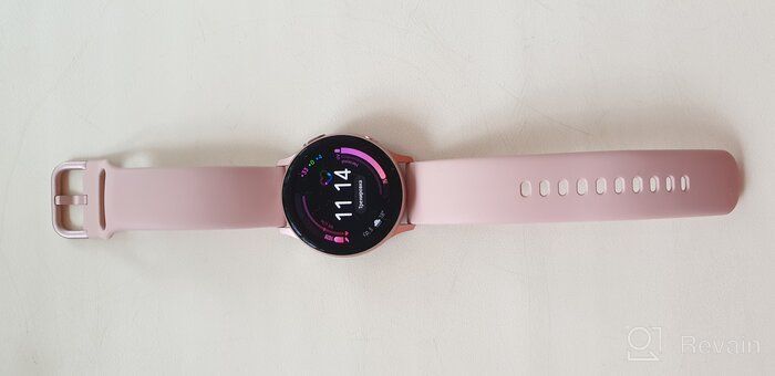 img 1 attached to SAMSUNG Galaxy Watch Active2 (Aqua Black, R820-44mm) 📱 with Bluetooth, Silicon Strap, and Aluminum Bezel - International review by Jun Bak ᠌
