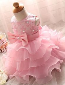 img 2 attached to Kids Lace Ruffles Party Dress Wedding Dresses For Girls