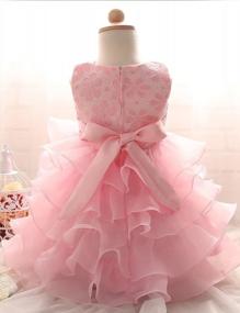 img 1 attached to Kids Lace Ruffles Party Dress Wedding Dresses For Girls