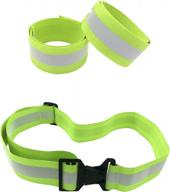reflective belt for high visibility - army pt belt, military reflective running gear for men and women - ideal for walking, running, and cycling logo