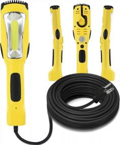img 4 attached to 15Ft GearIT LED Work Light - 1200 Lumen COB LED, 16 Gauge SJTW Extension Cord For Auto Mechanic & Construction