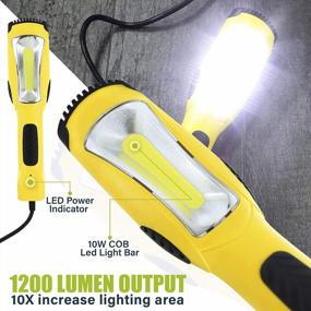 img 3 attached to 15Ft GearIT LED Work Light - 1200 Lumen COB LED, 16 Gauge SJTW Extension Cord For Auto Mechanic & Construction