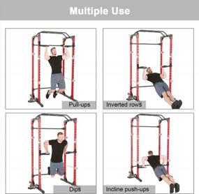 img 2 attached to Transform Your Workout With Ollieroo'S Set Of 2 Dip Bar Attachments For 2" X 2" Tube Power Racks And Cages