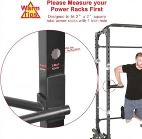 img 3 attached to Transform Your Workout With Ollieroo'S Set Of 2 Dip Bar Attachments For 2" X 2" Tube Power Racks And Cages