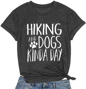 img 4 attached to 🐾 Cute Dog Paw Graphic Tee - Perfect for Hiking and Dog Loving Moms! Funny Dog Lover Gift - Casual Short Sleeve Tops