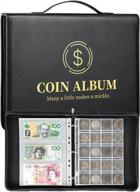 coin collection holder album for collectors - 310 pockets, zipper & handle | mudor logo