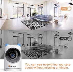 img 3 attached to 📷 Smart Pan/Tilt/Zoom Dog Camera - 1080P HD WiFi IP Surveillance Camera for Baby and Pet Monitor, Night Vision, Waterproof – 2.4GHz & 5GHz