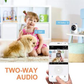 img 1 attached to 📷 Smart Pan/Tilt/Zoom Dog Camera - 1080P HD WiFi IP Surveillance Camera for Baby and Pet Monitor, Night Vision, Waterproof – 2.4GHz & 5GHz