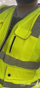 img 6 attached to Amoolo Mesh Safety Vest With Pockets, High Visibility Reflective Vest For Working And Running, Class 2 Orange Safety Vest, L