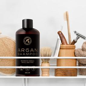 img 1 attached to AROMATIKA Men'S Argan Oil Shampoo - 16,2 жидких унций с натуральными экстрактами для ухода за волосами - восстанавливающая формула для всех типов волос