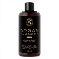aromatika men's argan oil shampoo - 16.2 fl oz with natural extracts for hair care - restorative formula for all hair types logo