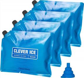 img 4 attached to CleverMade Medium-Sized Reusable Ice Packs - Long-Lasting And Convenient Solution For Insulated Coolers & Lunch Bags - Keep Your Food And Drinks Cold Without The Need For Ice - Set Of 4