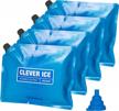 clevermade medium-sized reusable ice packs - long-lasting and convenient solution for insulated coolers & lunch bags - keep your food and drinks cold without the need for ice - set of 4 logo