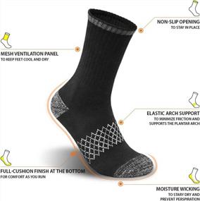 img 2 attached to 5Pack Men'S Multi Performance Cushioned Athletics Hiking Socks - Moisture Wicking & Year Round Comfort By DEARMY