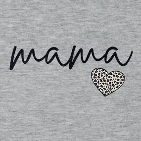 img 2 attached to Leopard Heart Graphic Mama Sweatshirt Women'S Crewneck Pullover Top - Comfortable Casual Long Sleeve Blouse Clothing By MNLYBABY